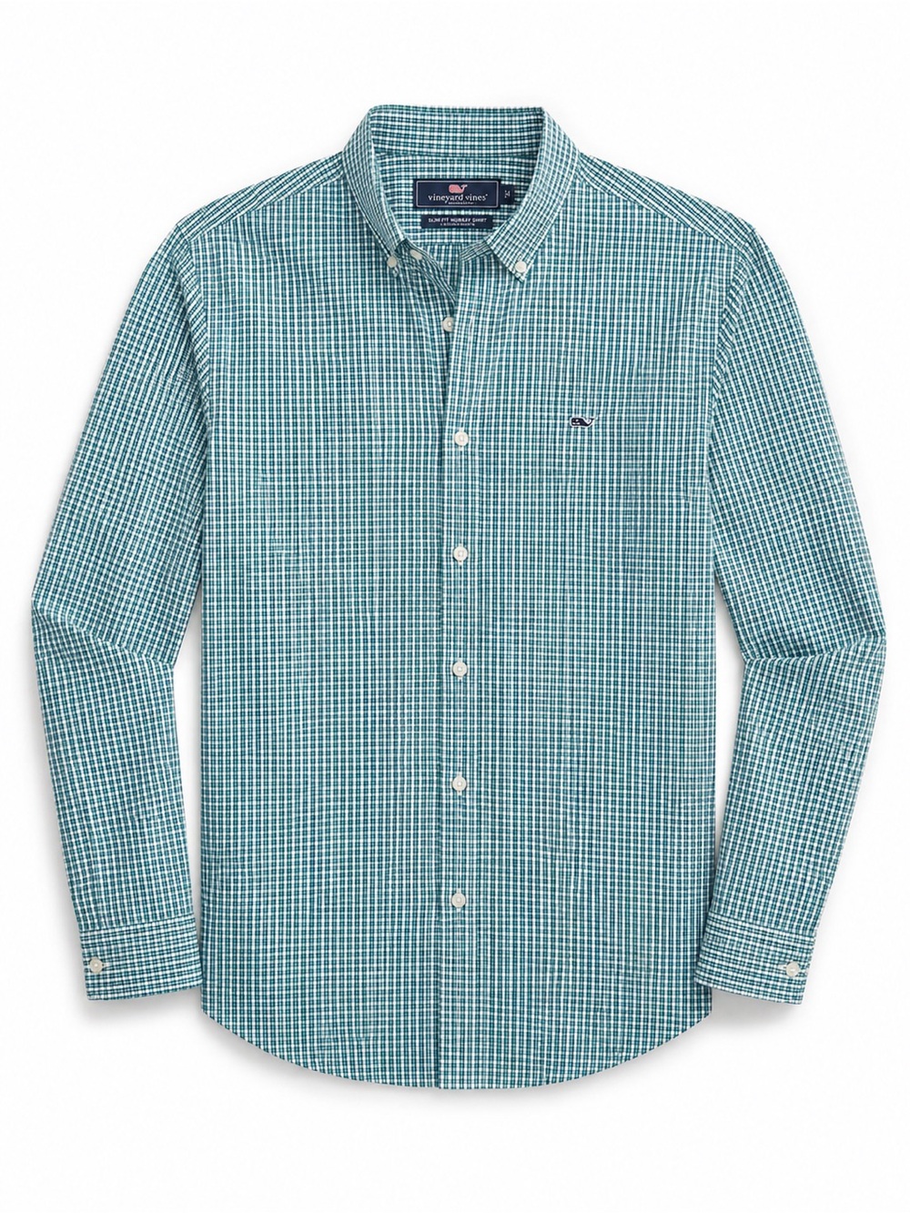 Vineyard Vines Men’s Slim Fit Murray Plaid Shirt 100% Cotton Whale Logo
